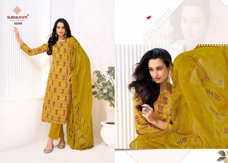 Suryajyoti naishaa vol-52 printed cotton dress material wholesale in hyderabad